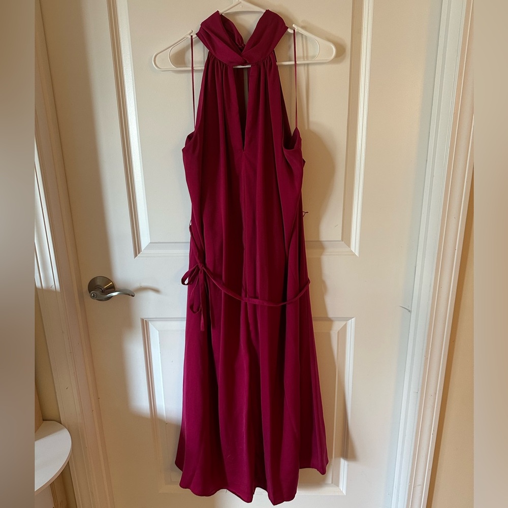 Banana Republic high neck Magenta Dress